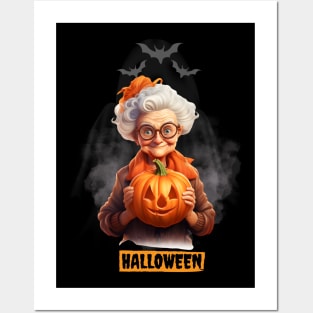 Halloween Grandma Posters and Art